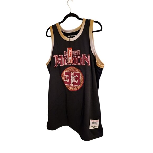 Kobe Bryant Lower Merion Headgear Classics Black Red Basketball Jersey Size XXXL - Picture 2 of 8